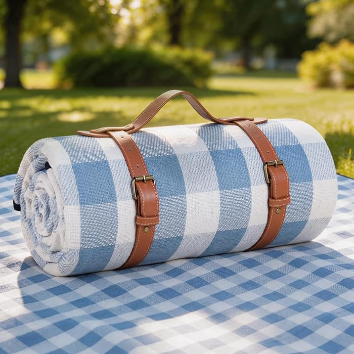 80\u201dx 80\u201d Picnic Blanket Extra Large, Waterproof and Foldable Beach Blanket, 3-Layer Out... | Amazon (US)