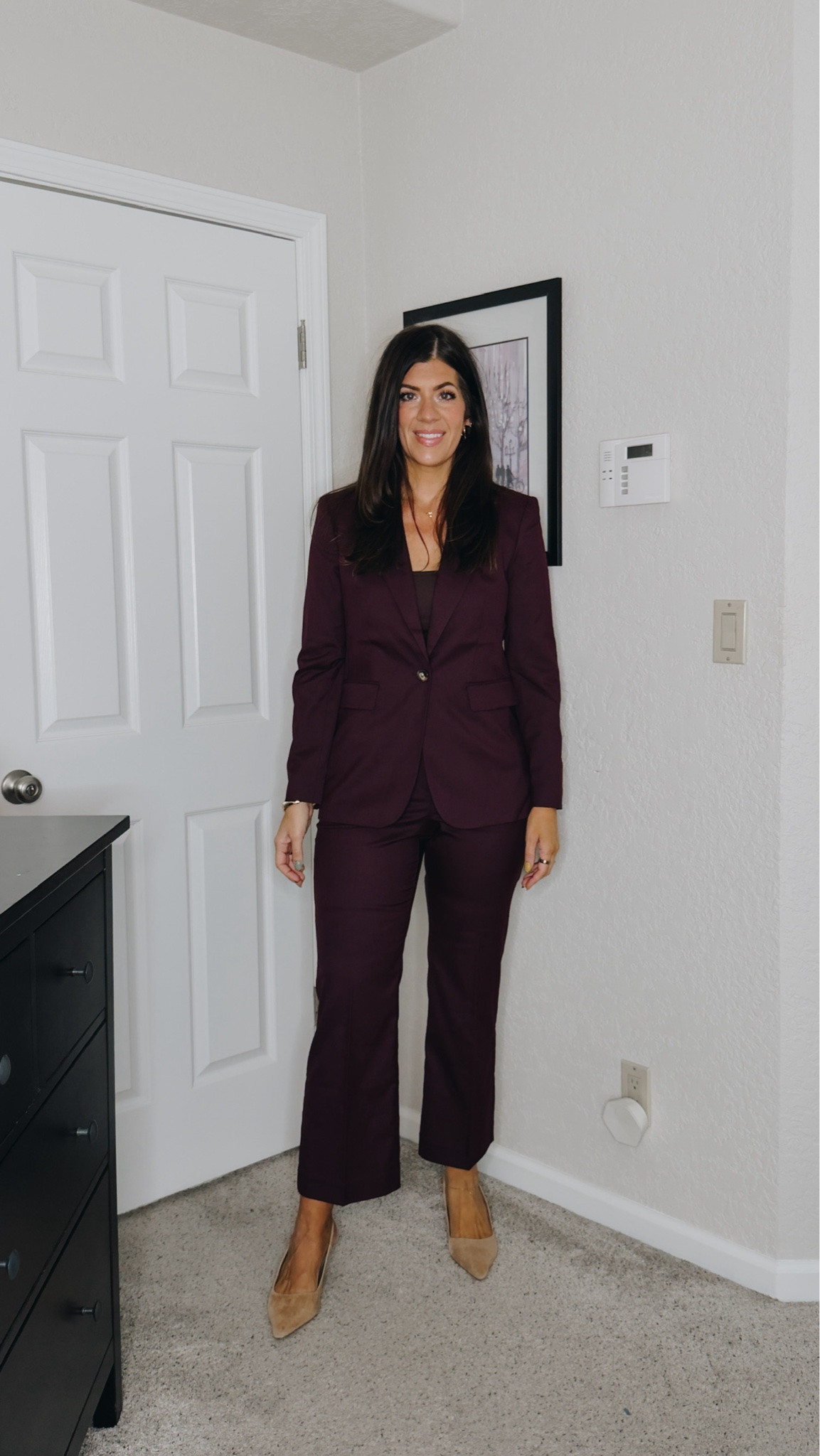 Wearing a size 6 blazer (they run big)
and 8 curvy regular in cropped pants 
-
Summer to fall workwear, fall workwear, office outfit, midsize workwear, business casual outfit, fall office style, work outfit ideas, transitional workwear

#LTKootd #LTKMidsize #LTKWorkwear