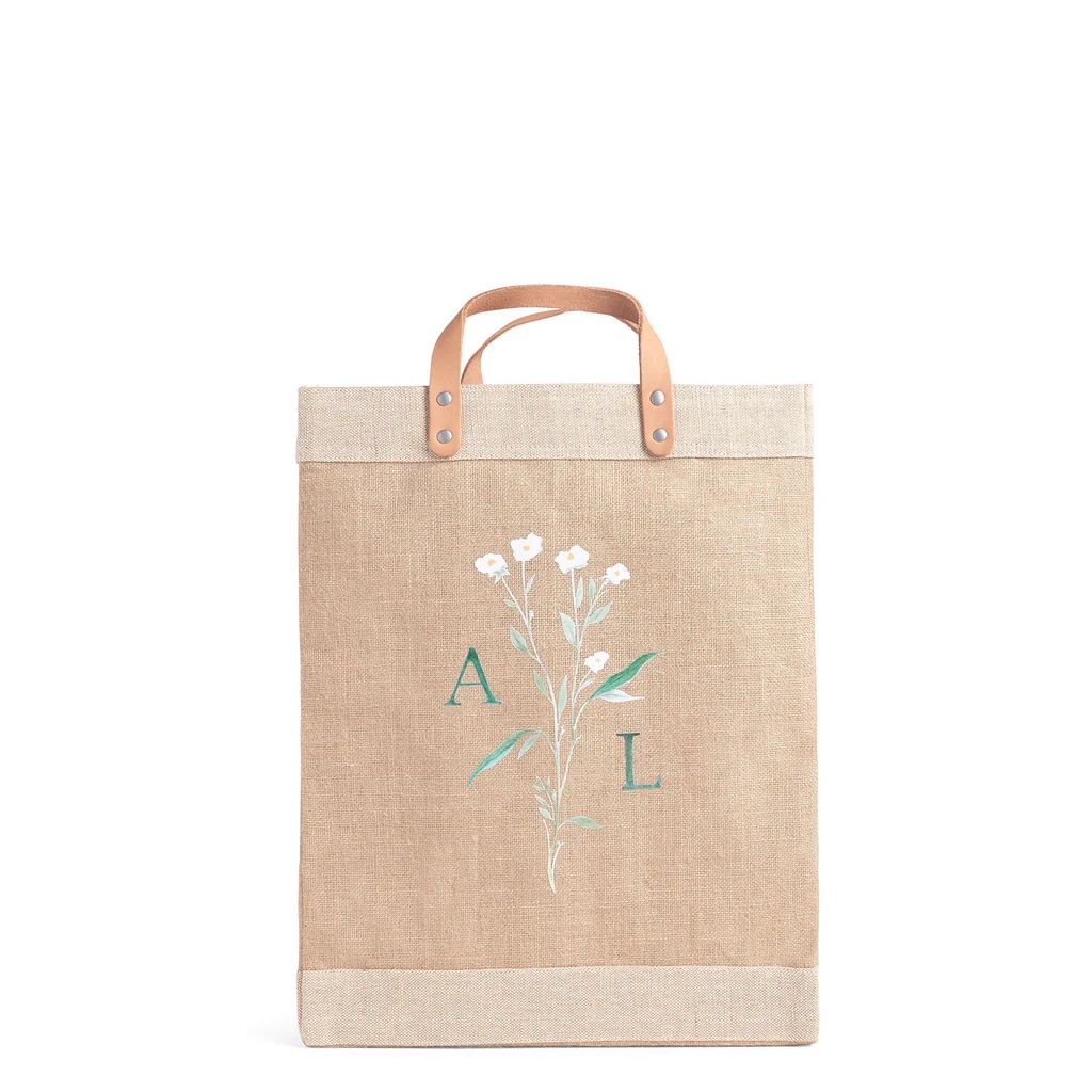Market Bag in Natural Wildflower by Amy Logsdon | Apolis