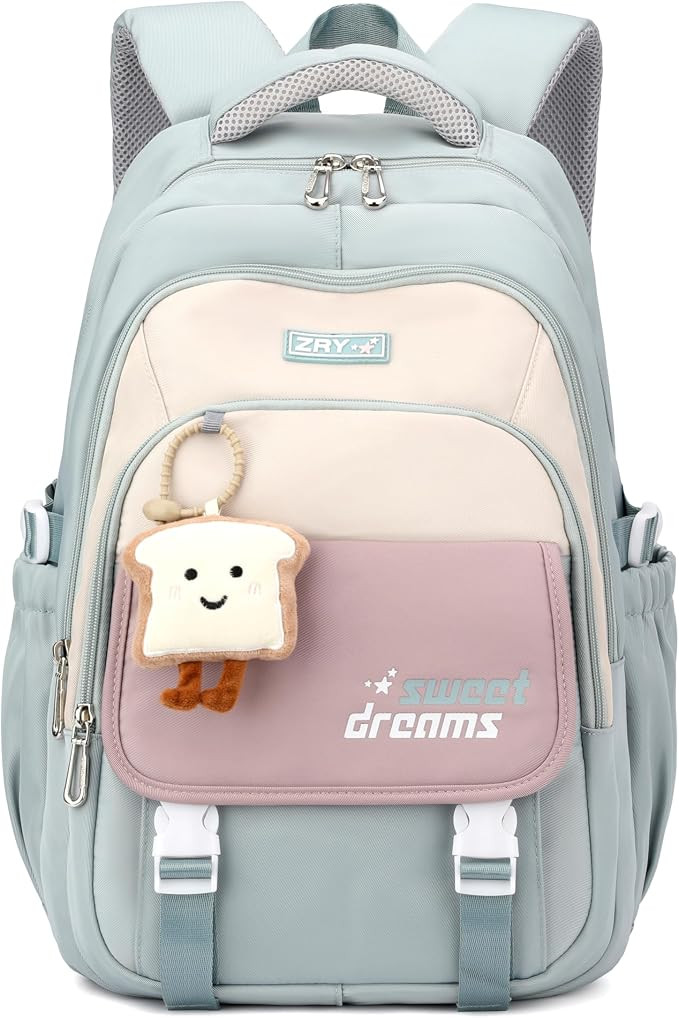 OKKID middle school backpack for girls cool school bags bookbag for teen girl big student laptop ... | Amazon (US)