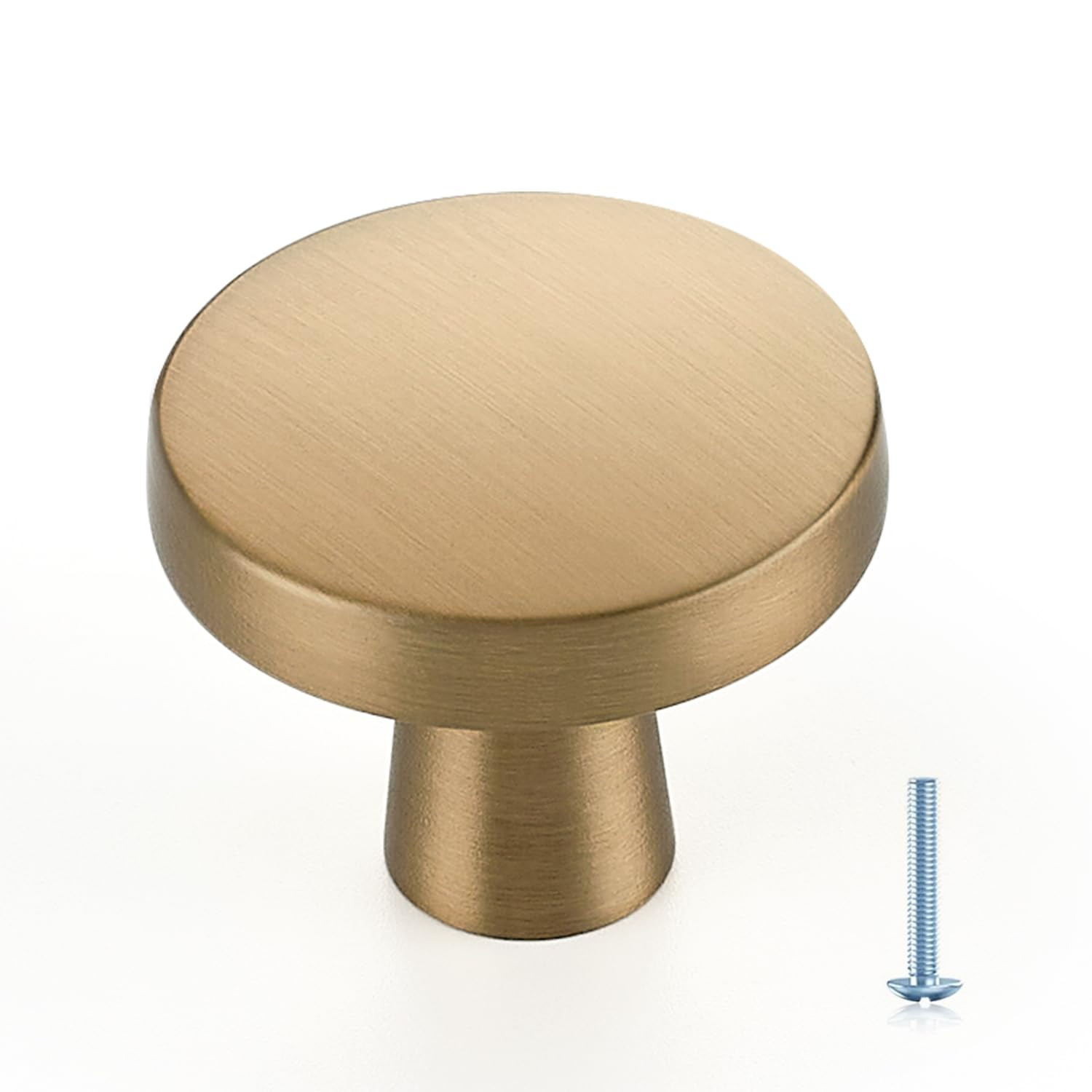 Ravinte 10 Pack Single Hole Round Cabinet Knobs and Pulls - Champagne Bronze Kitchen Drawer Hardw... | Amazon (US)
