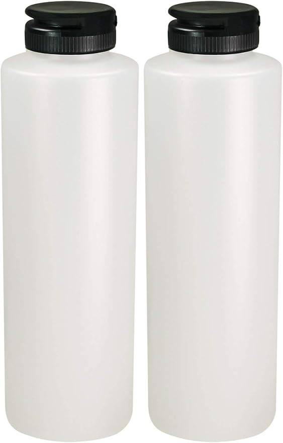 Pinnacle Mercantile Condiment Squeeze Bottles with Flip Top Hinged Black Cap 16 oz Set of 2 (Perf... | Amazon (US)