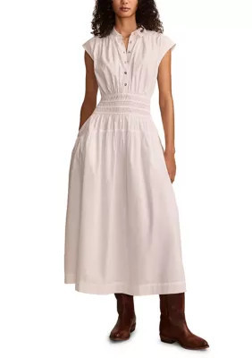 Lucky Brand Women's Smocked Drop Waist Midi Dress | Belk