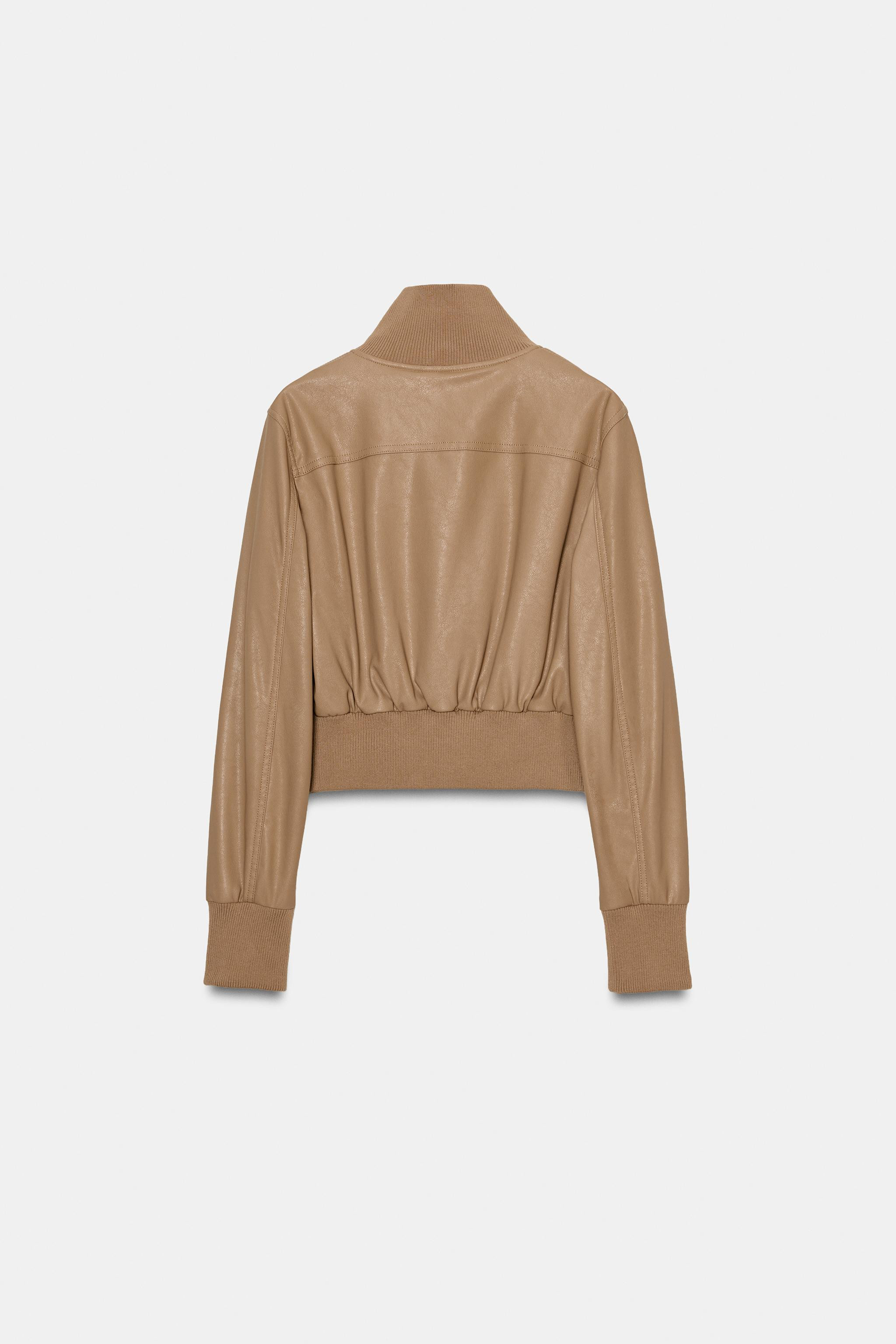 FAUX LEATHER BOMBER JACKET | Zara US