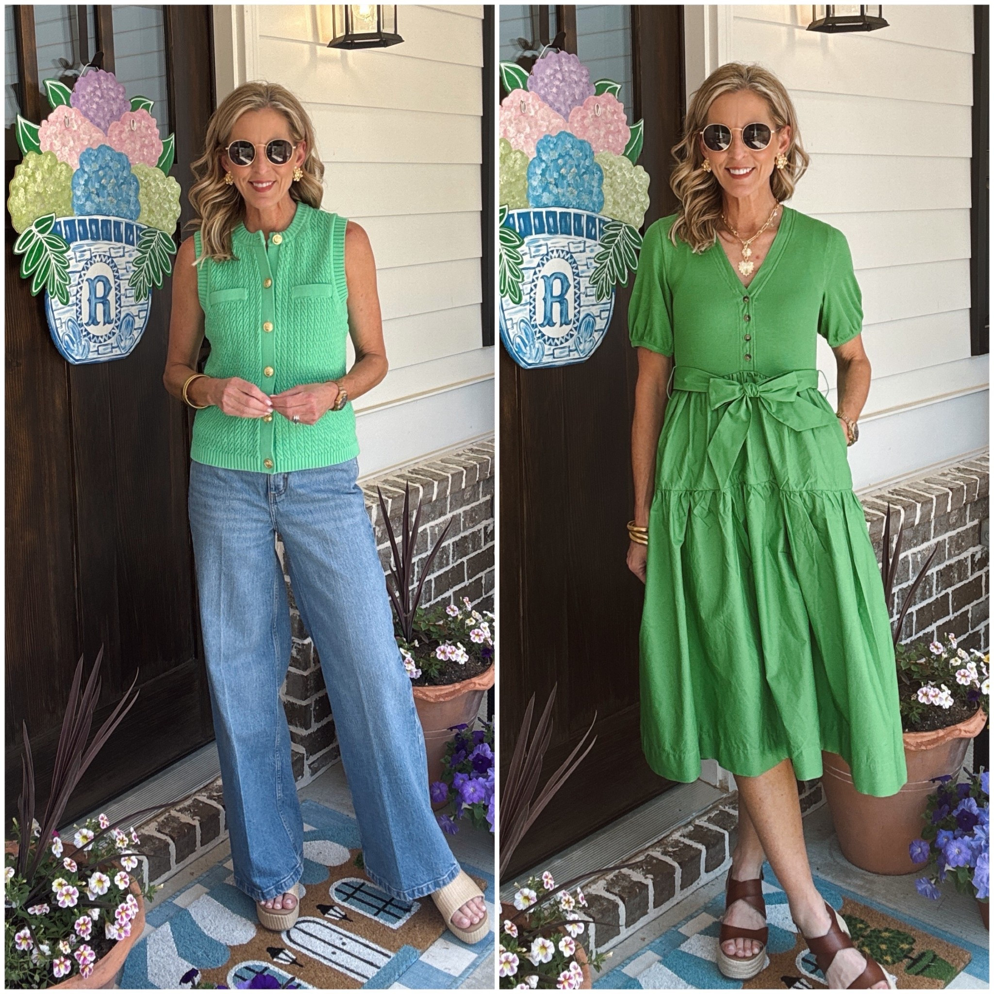 Comment Walmart for this NEW and under $25 dress and button up shell. Honestly, I didn’t even hesitate and added it to my cart so FAST!💨 

This green dress is one of those easy throw-on-and-go pieces that looks put together without even trying. It can be dressed it up or kept it casual with another everyday look… Walmart new arrivals are making everyone green with envy! 

*** the shell has limited sizes  in this color, but will restock and other colors are available! 

Walmart new arrivals, green dress outfit, under $25 dress, affordable spring fashion, Walmart fashion finds, casual spring outfits, easy everyday style, budget friendly outfits, spring dress ideas, porch outfit inspiration, southern style outfits, casual chic looks, Walmart outfit inspo, green outfit ideas, spring wardrobe finds
