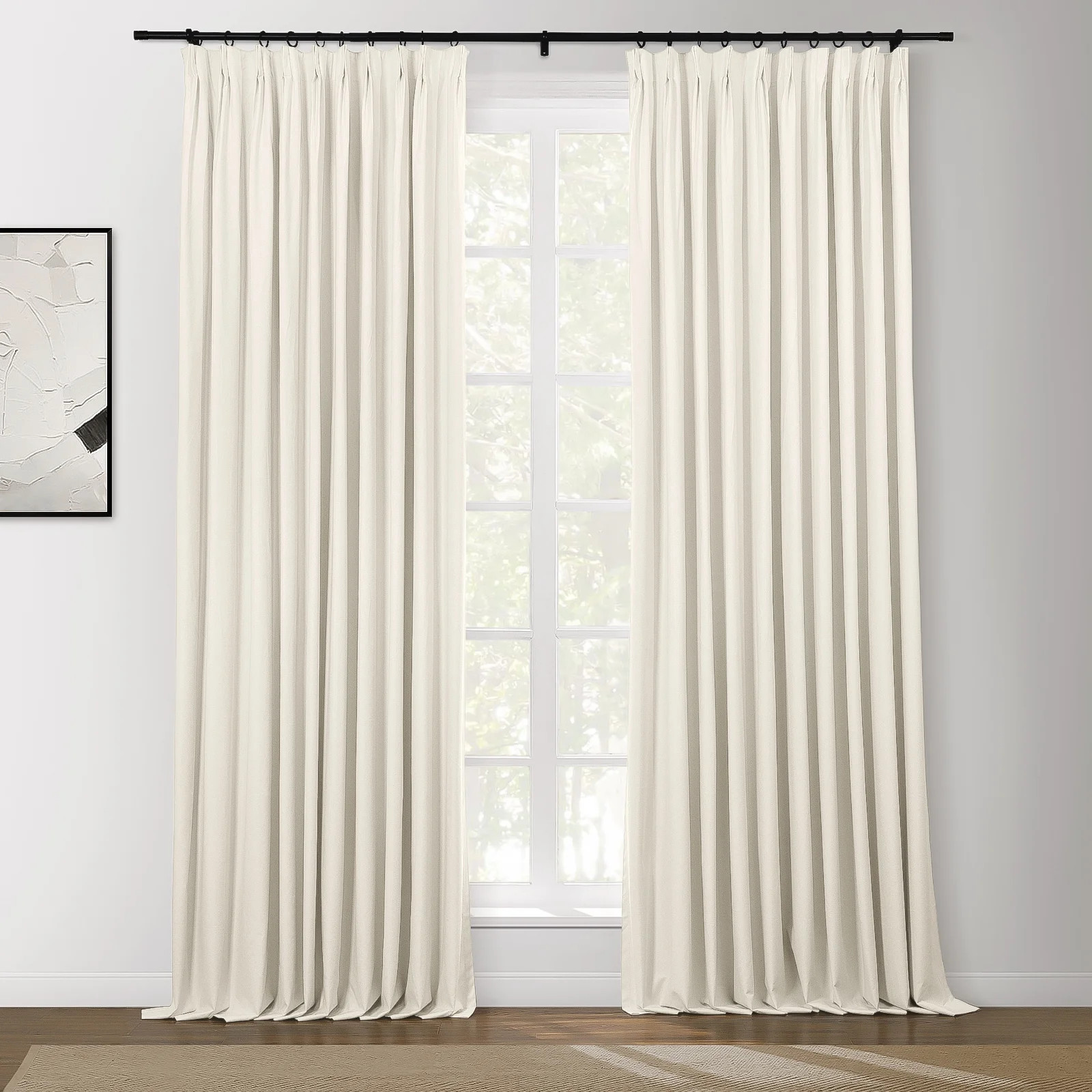 TWOPAGES 52 W X 108 L Inch Drape Blackout Pinch Pleat Sun Blocking Curtain for Living Room, 1 Pan... | Walmart (US)