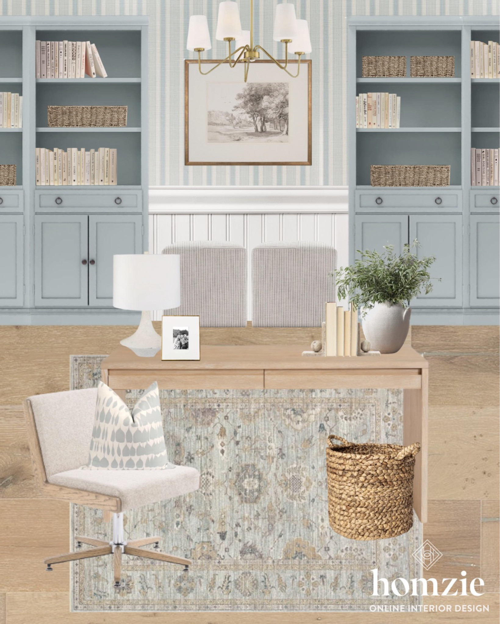 Office design inspiration! Using baskets as decor pieces not only look great, but give you additional storage to help you stay organized too! 

#LTKFind #LTKhome #LTKfamily