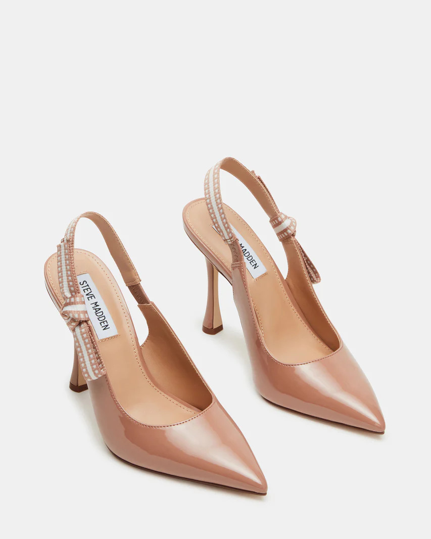 BRI Blush Patent Slingback Pump Heel | Women's Heels | Steve Madden (US)