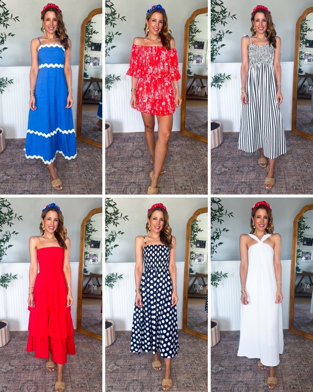 The cutest Amazon outfits for the 4th of July! Wearing smallest size in each. Memorial day weekend. Barbecue outfit. Summer outfit. Summer dress. Vacation dress. Polka dot dress. Swimsuit coverup. Vacation outfit. Amazon USA headband. Target slides are TTS.

#LTKootd #LTKTravel #LTKSwim