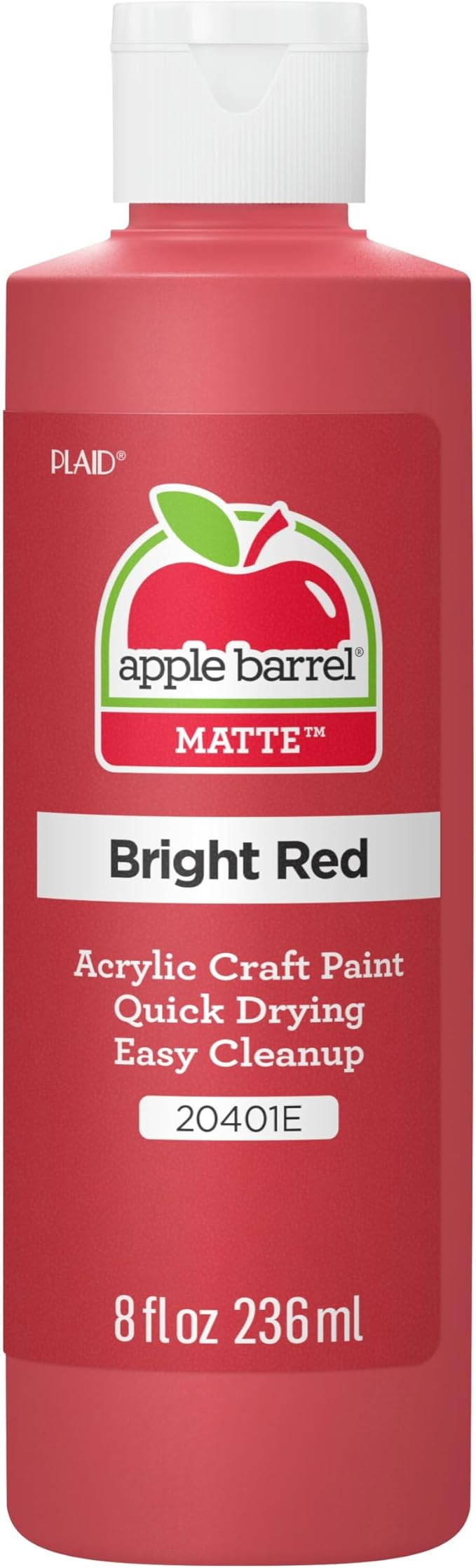 Apple Barrel Acrylic Paint in Assorted Colors (8 Ounce), J20401 Bright Red | Amazon (US)