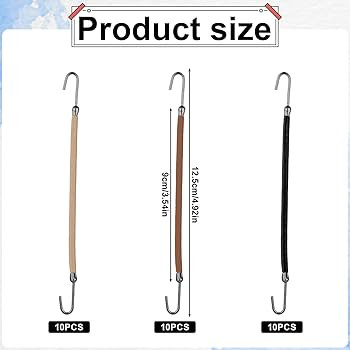 30 PCS Hair Bungee Ties Ponytail Holder Hooks Ponytail Elastic Hooks for Women Girls (Black&Coffe... | Amazon (US)