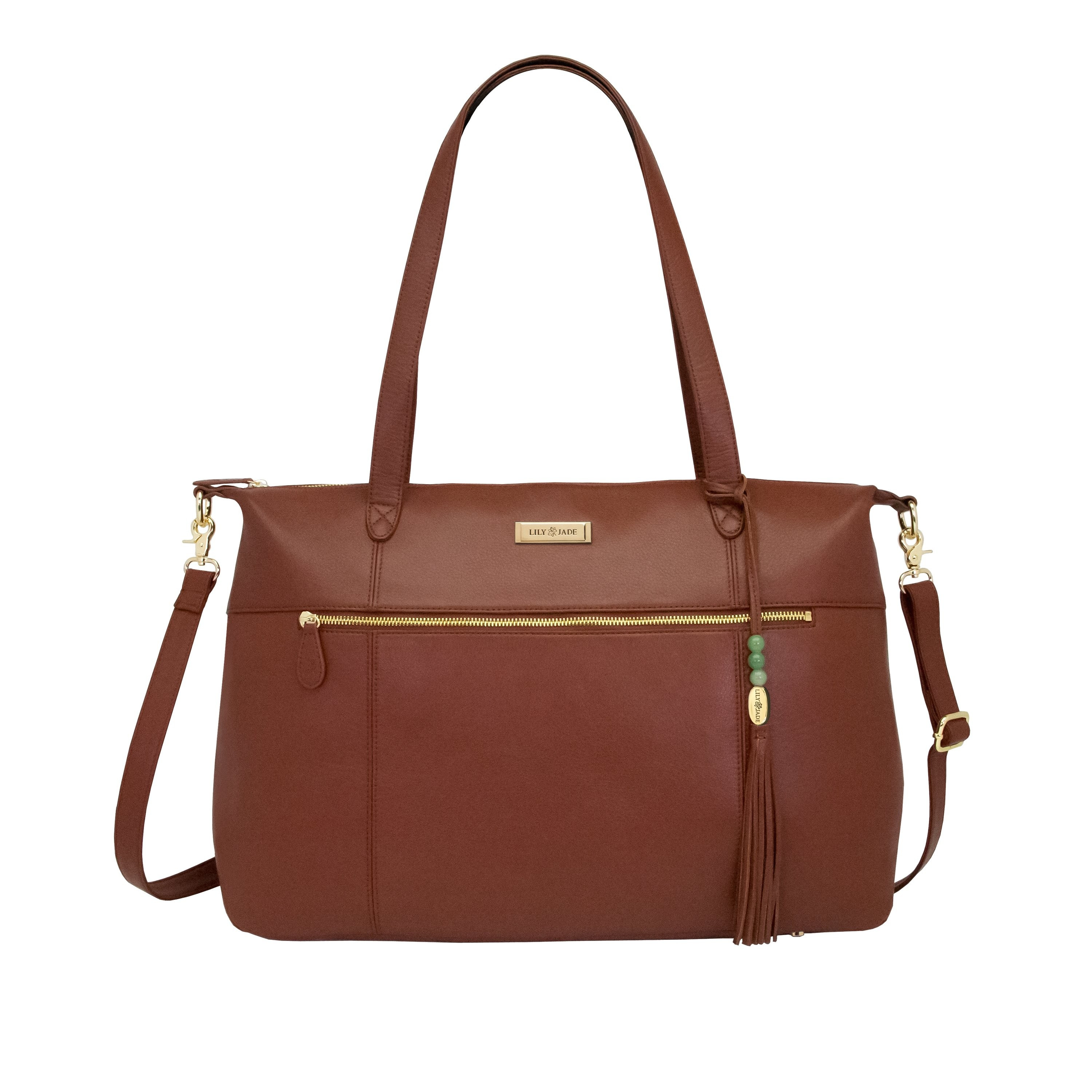 Jennifer Tote - Brandy & Gold | Lily Jade