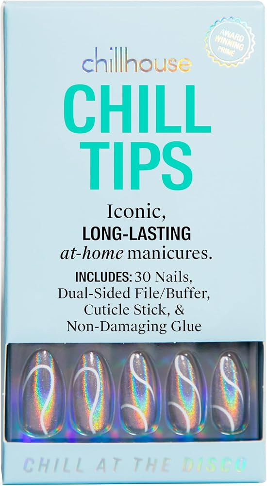 Chillhouse - Chill Tips, Press on Nails Kit - Chill at the Disco (Almond) - 30 Nail Shapes & Size... | Amazon (US)