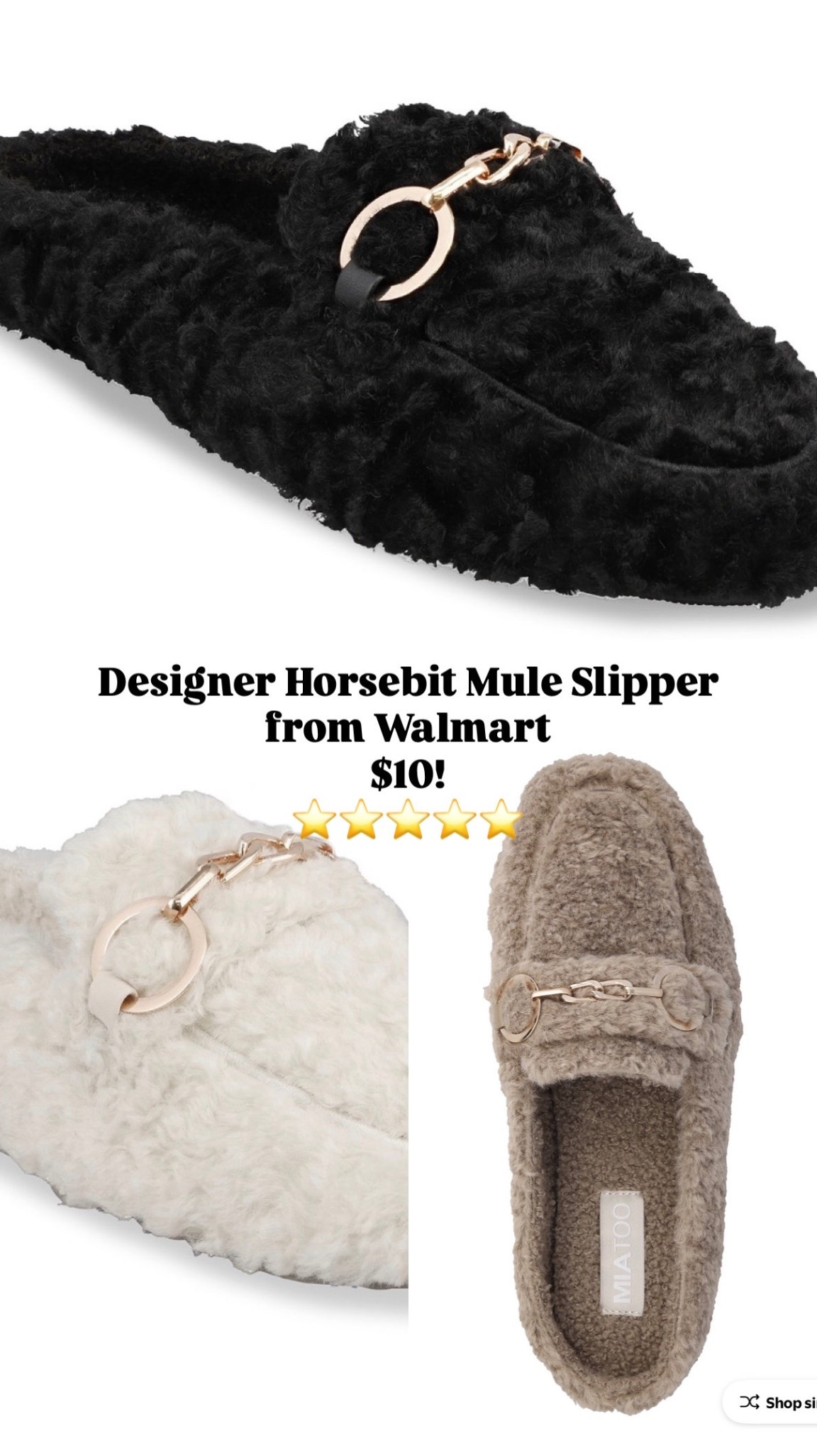 Designer inspired horsebit buckle mule slippers for $10! 

#LTKHoliday #LTKFindsUnder50 #LTKGiftGuide