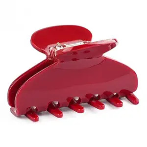 MAORULU Medium Cute Acetate Hair Claw Clip for Women Girls, 3 Inch Cherry Red Claw Clips for Thin... | Amazon (US)