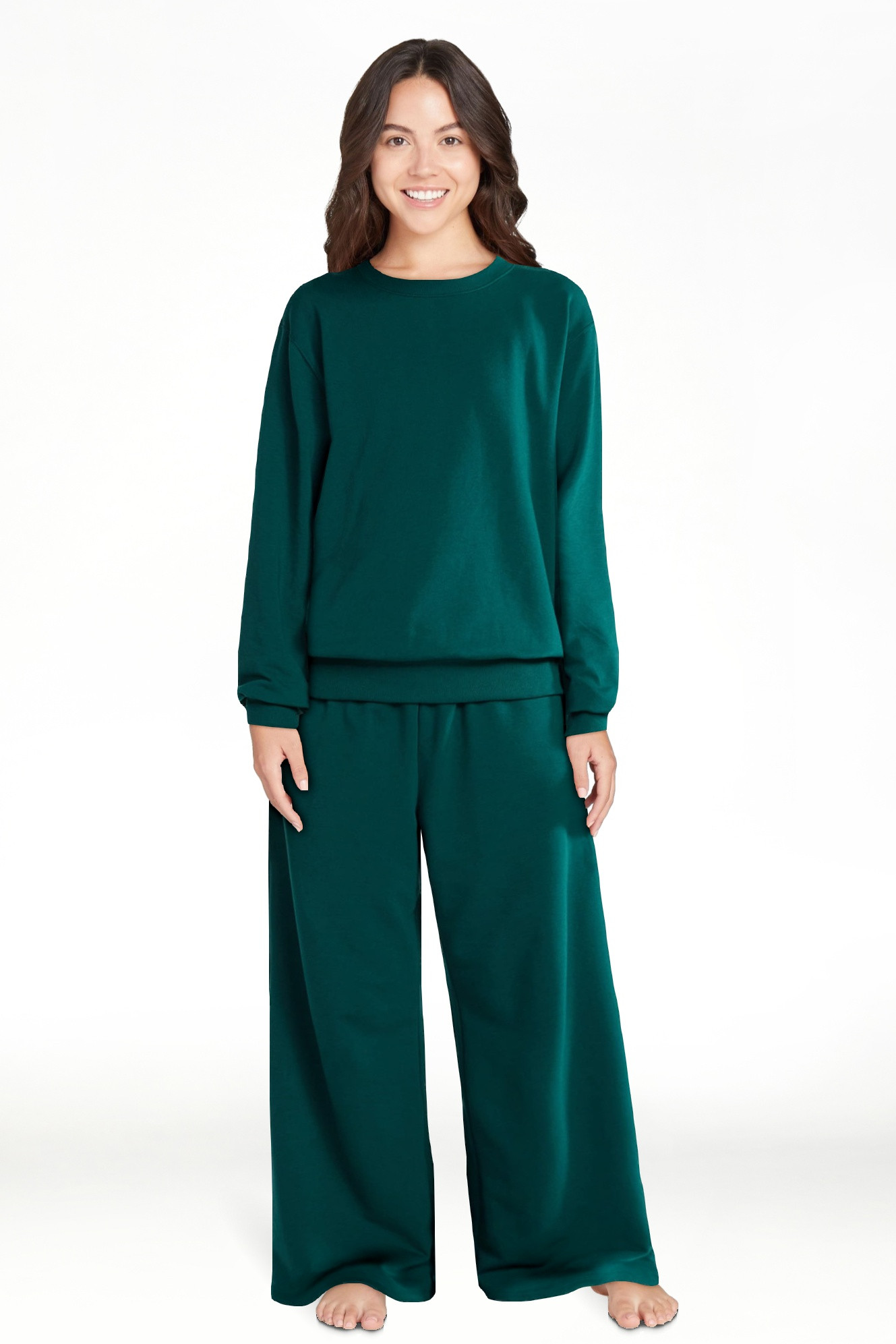 No Boundaries Sleepwear Long Sleeve Top and Pants Set, 2-Piece, Women’s | Walmart (US)