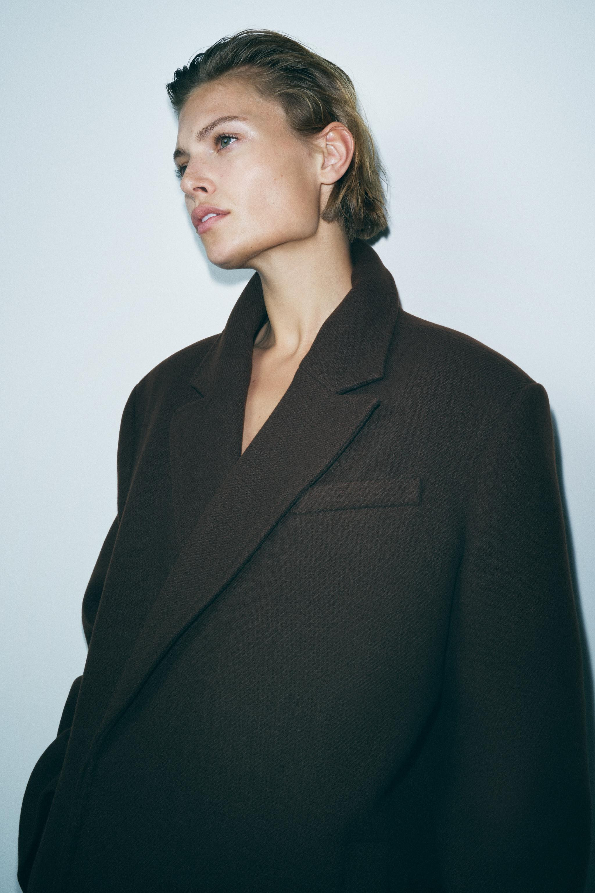 ZW COLLECTION WOOL BLEND COAT | Zara UK