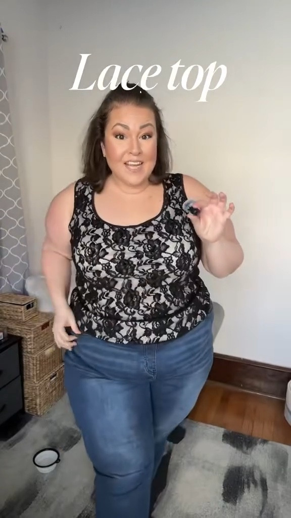 Absolutely LOVE this plus size lace top! 😍✨ 

#plussize #lacetop #plussizetops 

#LTKPlusSize #LTKHome