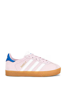 adidas Originals Kids Gazelle Sneaker in Clear Pink, White & Blue Bird from Revolve.com | Revolve Clothing (Global)