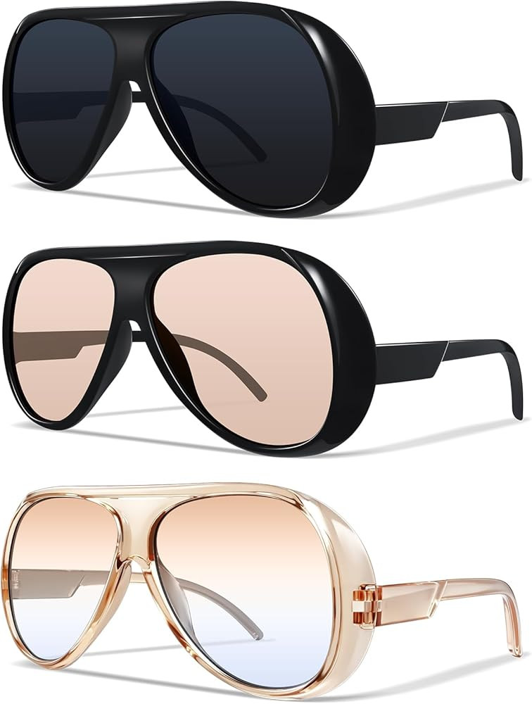 Aviator Sunglasses for Women Retro Oversized Square Sun Glasses for Outdoor Sporting Driving UV40... | Amazon (US)