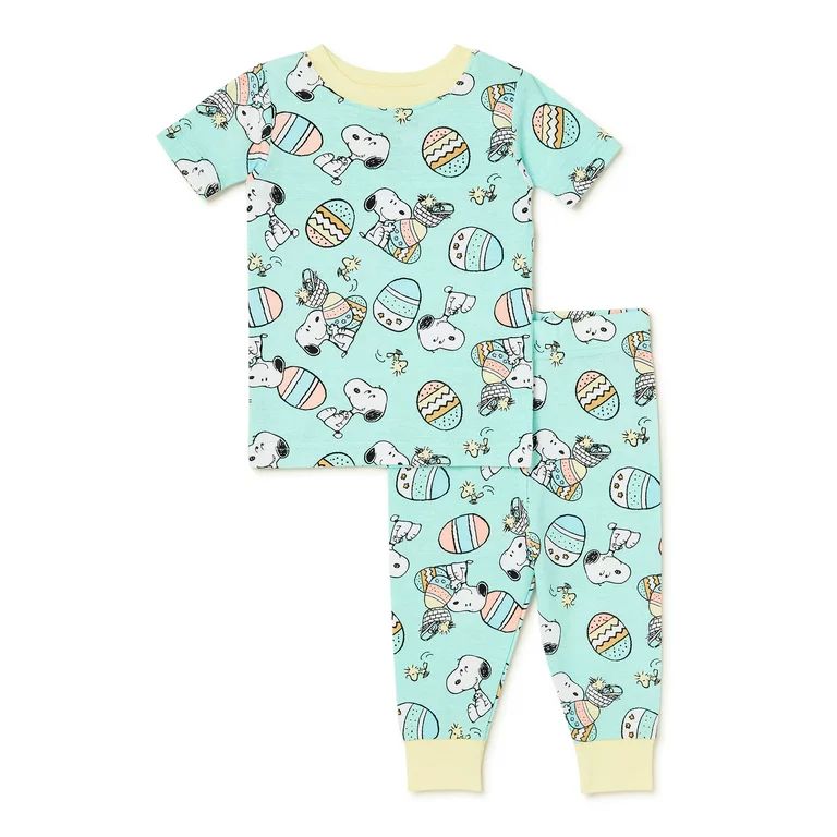Peanuts Snoopy Toddler Boys Easter Top and Pants, 2-Piece Pajama Set, Sizes 12M-5T | Walmart (US)