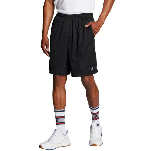 Champion Men's Long Mesh 9" Shorts with Pockets, up to Size 4XL - Walmart.com | Walmart (US)