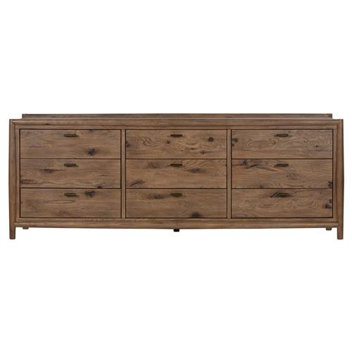 Genesis Rustic Lodge Brown Oak Dresser | Kathy Kuo Home