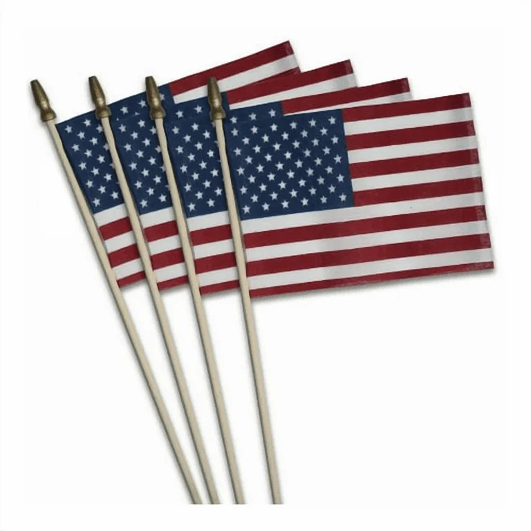 (2 pack) 4x6in Polycotton Betsy Flags US Stick Flags 4-pack | Walmart (US)