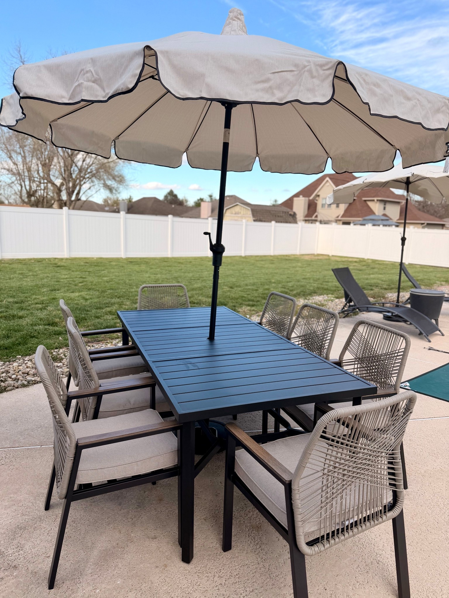 Obsessed with my new patio table & chairs. Amazing quality & seats up to 9 people. This set is currently on sale!

#LTKHome #LTKSaleAlert #LTKSeasonal