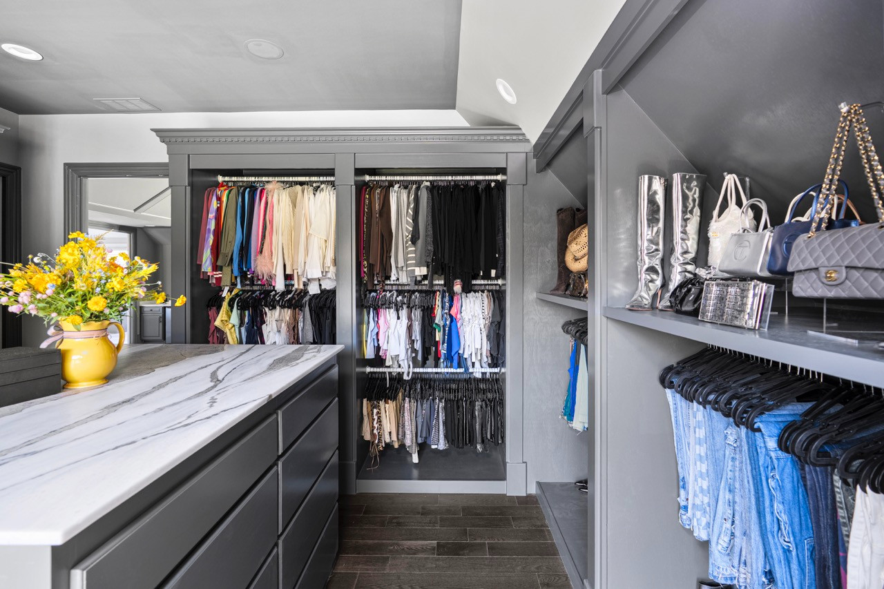Luxury closet organization for Jade and Tyrese using our favorite closet organizers, storage solutions, handbag organizers, drawer dividers, and space-saving products to create a functional, beautifully organized closet.
 

 #LTKTall #LTKSwim