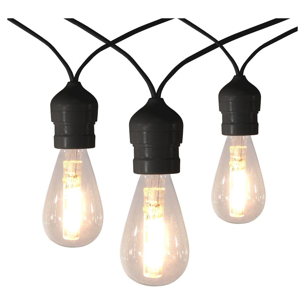 10ct Outdoor LED Vintage Warm White String Lights with Black Wire - Threshold | Target