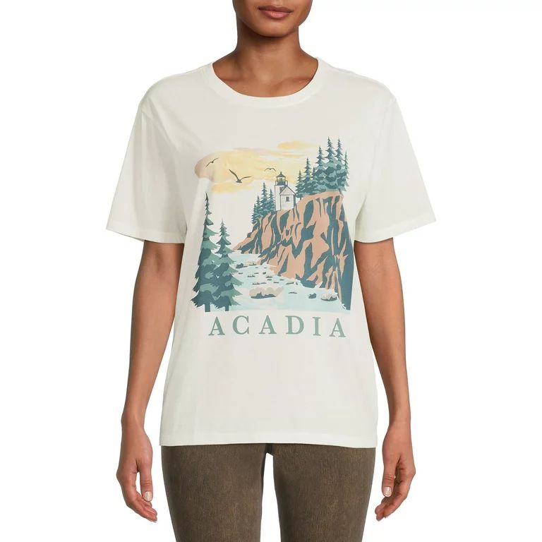 Time & Tru Women’s Arcadia Short Sleeve Graphic Tee | Walmart (US)