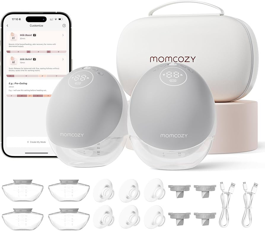 Momcozy Breast Pump Hands Free Upgraded Mobile Flow | M9, App Discreet Control with Personalized ... | Amazon (US)