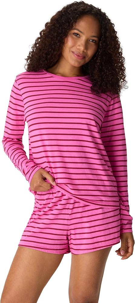 Hanes Women's Pajamas Set, Comfywear Supersoft Sleep Set for Women, Loungewear Tee & Shorts | Amazon (US)