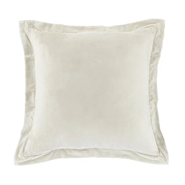 Annita Solid Faux Silk Velvet Flanged Romantic Western Sham | Wayfair North America