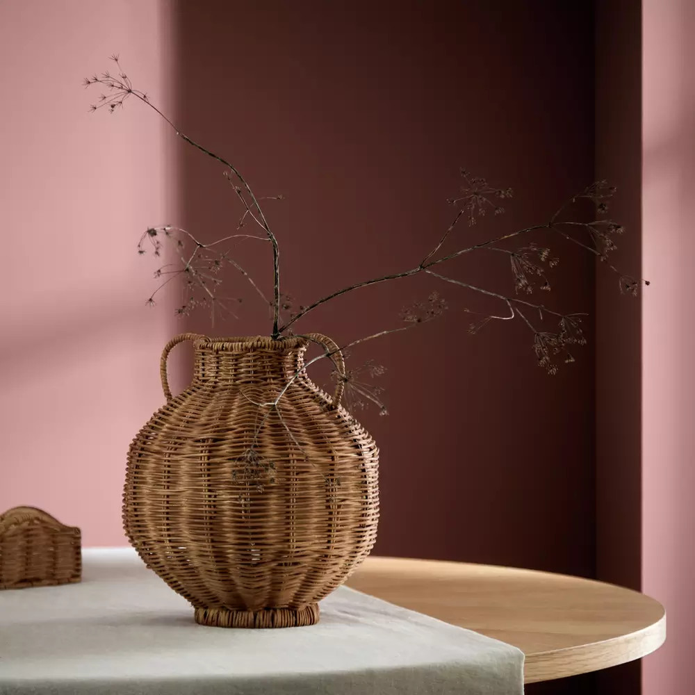 Buy Habitat Rattan Vase with Handles - Natural | Vases | Argos | argos.co.uk