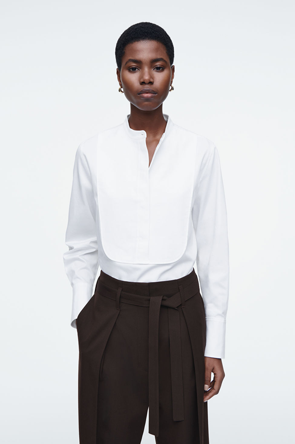 RELAXED COTTON TUXEDO SHIRT | COS UK