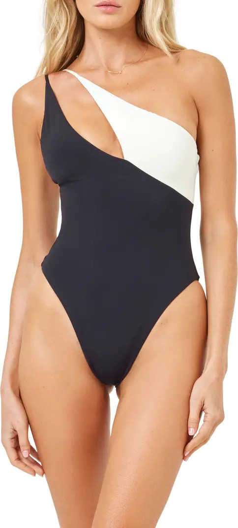 LSPACE Raquel Colorblock One-Shoulder One-Piece Swimsuit | Nordstrom | Nordstrom