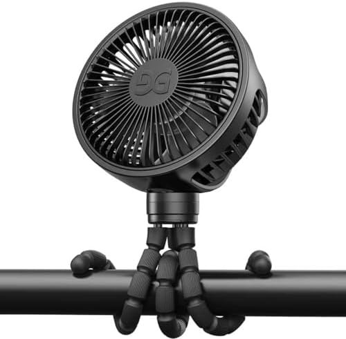 GUSGU Mini Portable Handheld Fan USB Rechargeable Battery Operated, Stroller Fan with Flexible Tr... | Amazon (US)