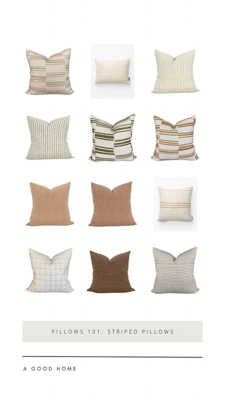 Pillows 101: Striped Pillows