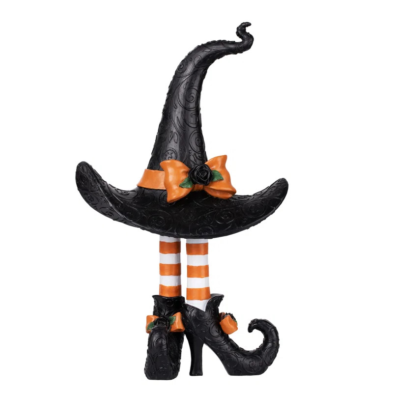 The Holiday Aisle® Halloween Witch Hat and Legs Tabletop Decor & Reviews | Wayfair | Wayfair North America