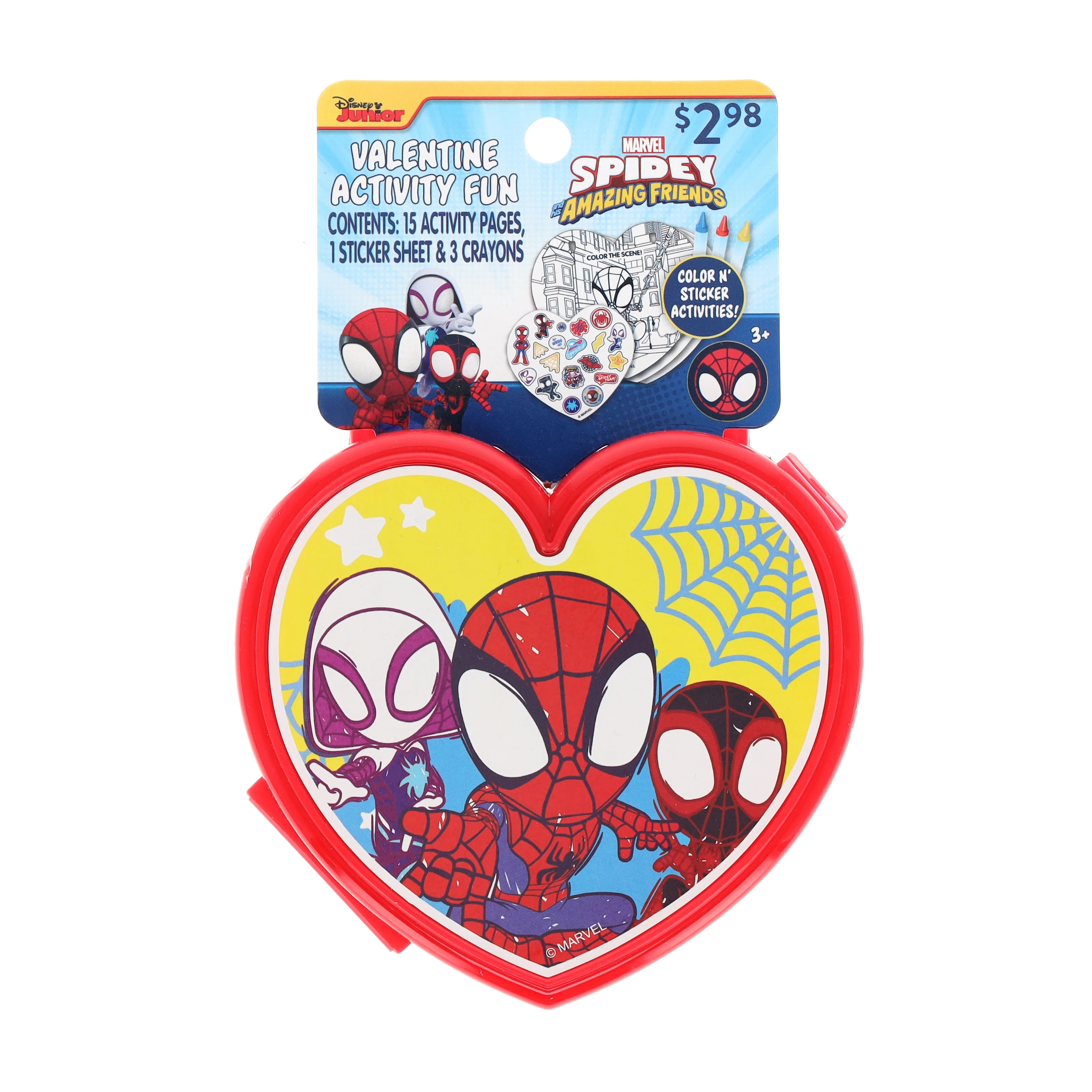 Disney Spidey Friends Activity Art Fun Set Plastic Heart Case, for Child Ages 3+ - Walmart.com | Walmart (US)