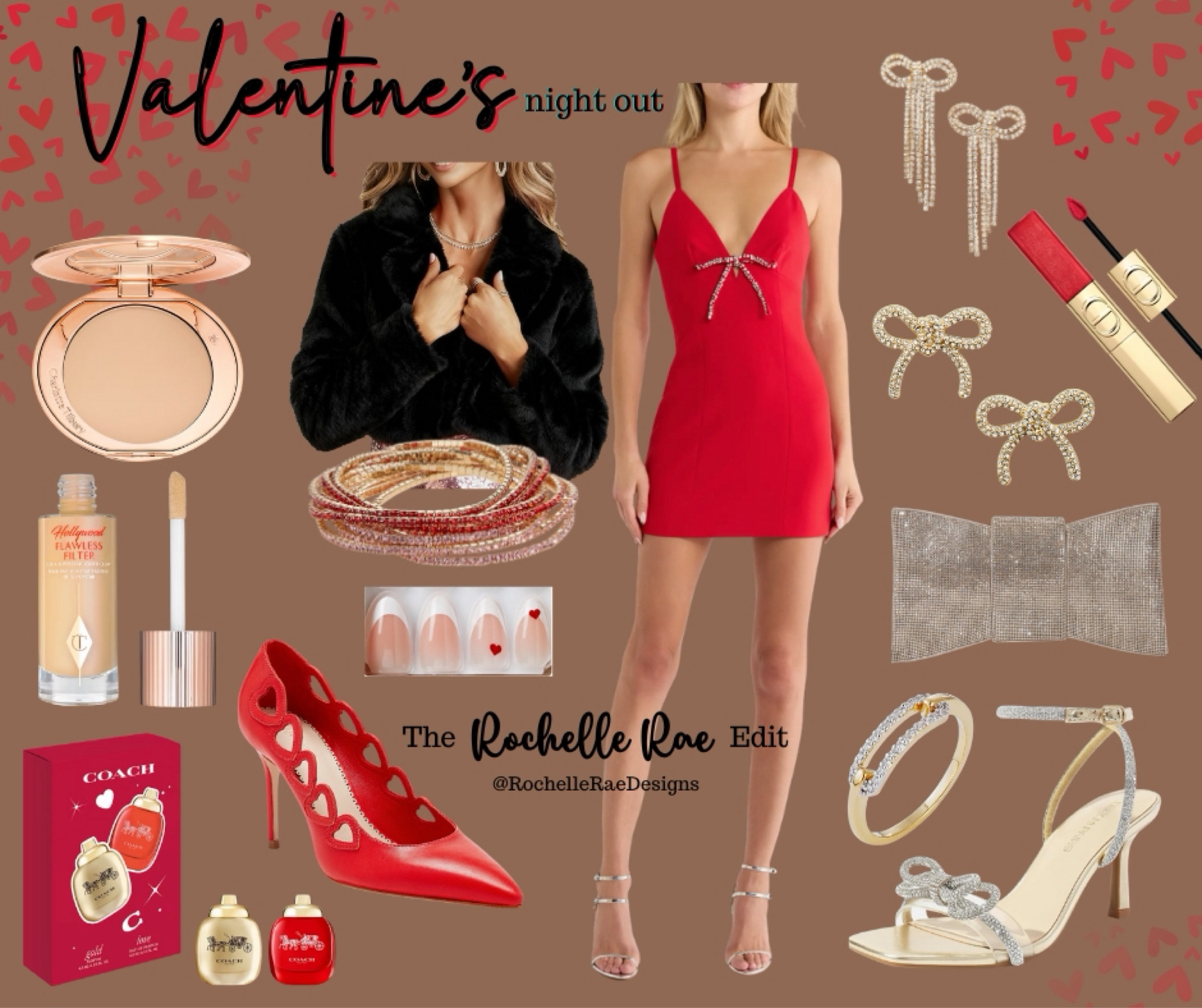 A night out, Valentine outfit and beauty Inspo #reddress #valentines 

#LTKootd #LTKBeauty #LTKHoliday