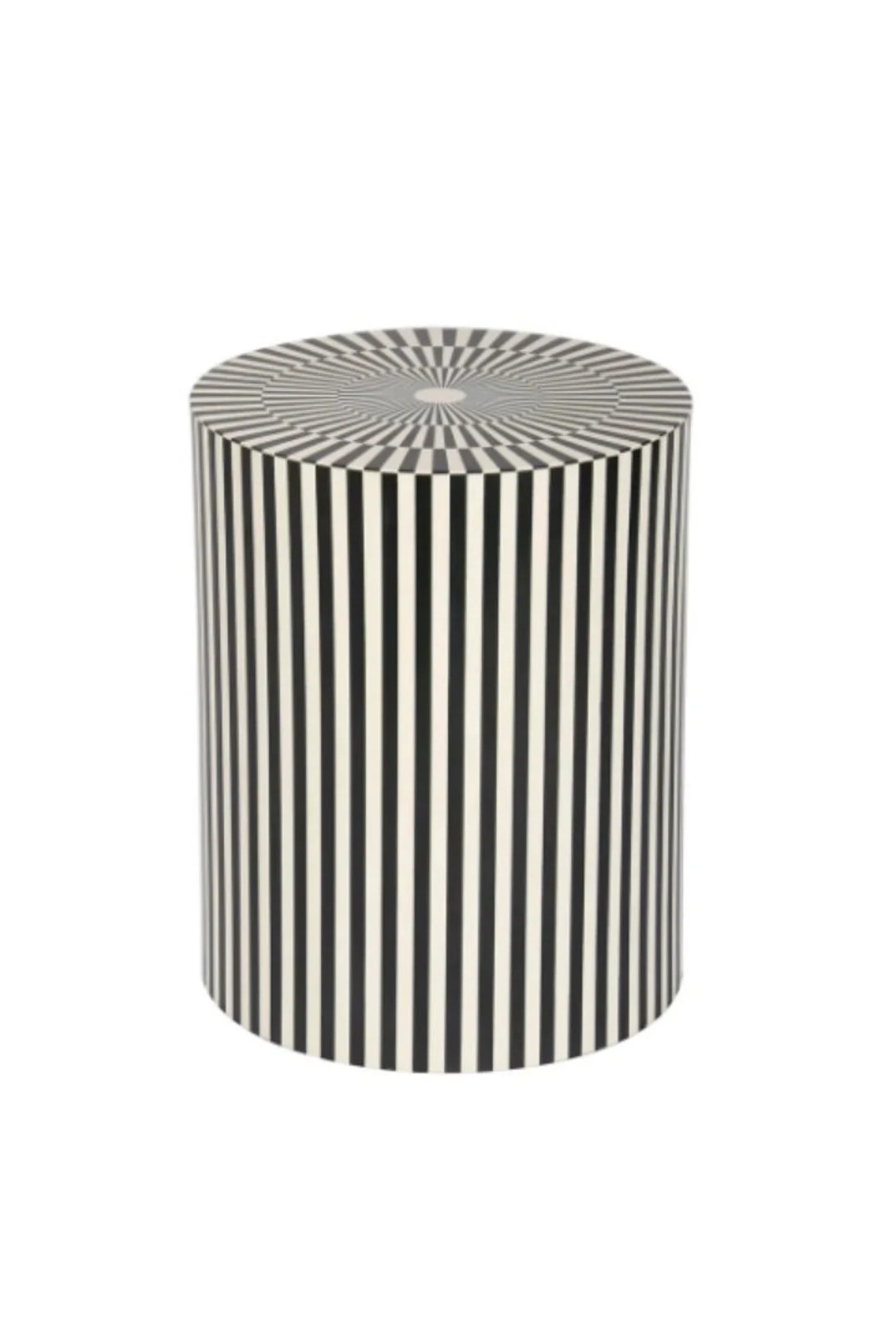 Bone Inlay Stripe Design Round End Table , Bone Inlay Stripe Design Side Table , Bone Inlay Stool... | Etsy (US)