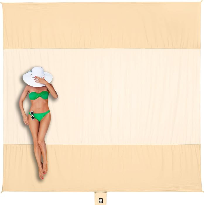 WEKAPO Beach Blanket Sandproof Waterproof, Extra Large Beach Mat, Oversized & Compact Sand Free, ... | Amazon (US)