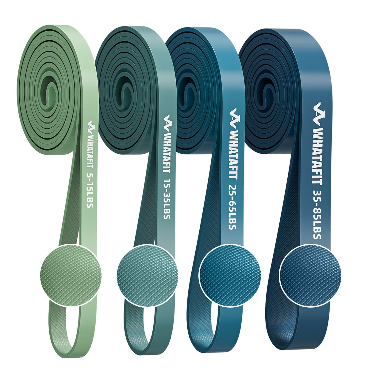 WHATAFIT Resistance Bands,Pull Up Assist Bands Set with Handles, Exercise & Workout Bands with Do... | Amazon (US)