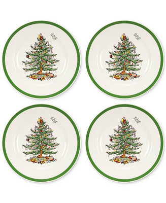Spode Christmas Tree Salad Plates, Set of 4 - Macy's | Macy's