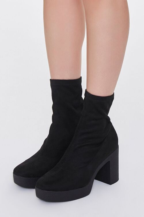 Faux Suede Platform Sock Booties | Forever 21 | Forever 21 (US)