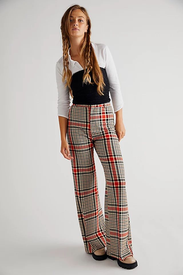 Plaid Jules Pants | Free People (Global - UK&FR Excluded)