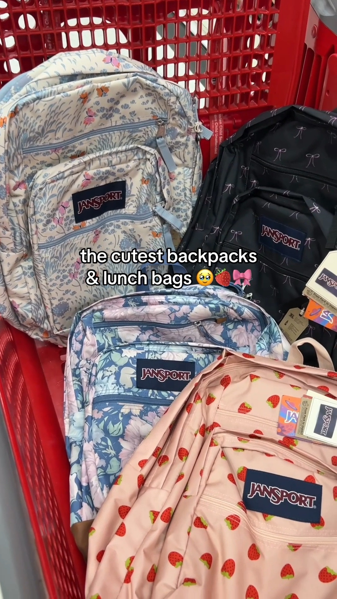 These backpacks and lunch bags are so cute! ☺️🍓🎀

#backpack #backtoschool #schoolsupplies #school #bag #target #travel 

#LTKTravel #LTKItBag #LTKU